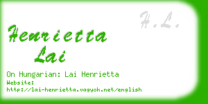 henrietta lai business card
